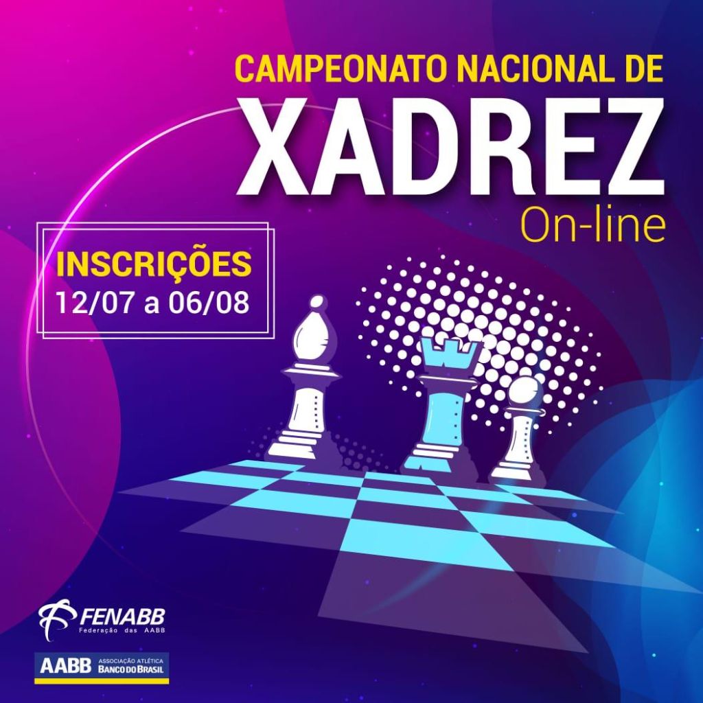 Estão abertas as inscrições do Campeonato Nacional de Xadrez On-line da  FENABB – FENABB